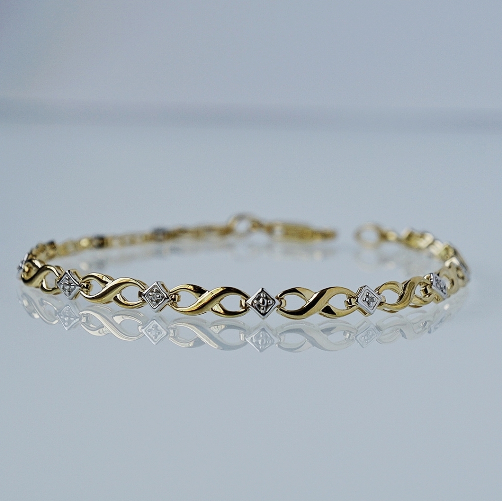 Infinity 14K Yellow Gold Plated Bracelet